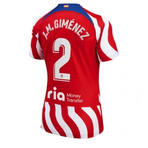 Atletico Madrid Jose Gimenez #2 kläder Kvinnor 2022-23 Hemmatröja Kortärmad